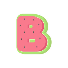 Watermelon Alphabet B