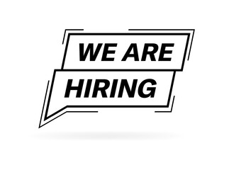 We are hiring bubble icon. Linear style. Vector icon