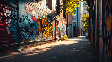 Urban Street Art in Sunlight