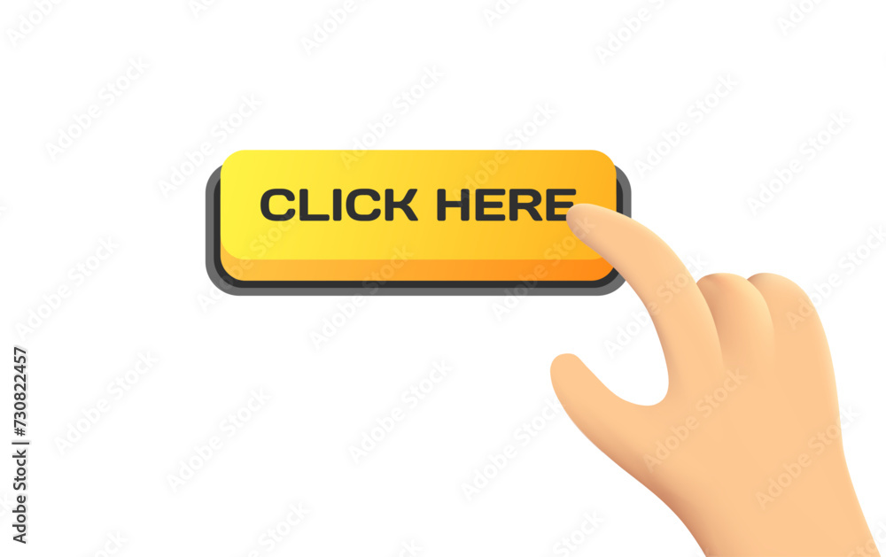 Poster click here button. flat style. vector icon
