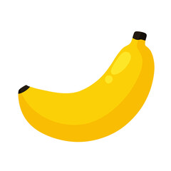 banana fruit cartoon icon.