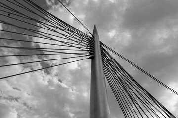 Lusail Bridge Qetaifan Island Lusail boulevard Qatar. Hanging Bridge Lusail