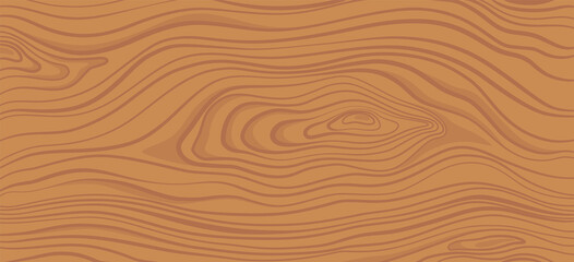 Wood texture. Brown wooden plank, cutting board, floor or table surface. Striped fiber textured background. Retro tree surface pattern