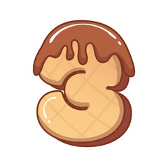 3D Chocolatte Ice Cream Number 3