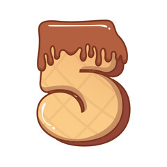 3D Chocolatte Ice Cream Number 5