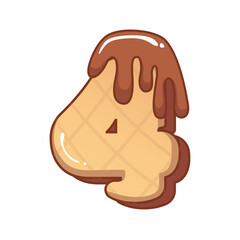 3D Chocolatte Ice Cream Number 4