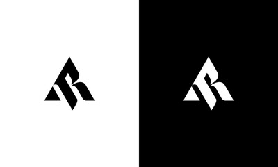 AR initials monogram logo design vector