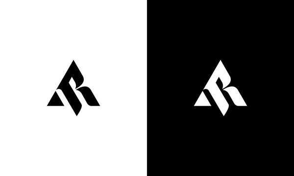 AR initials monogram logo design vector