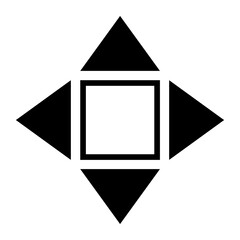 Move icon arrows. Web Arrow Full Screen Icon On White Background. Vector illustration.