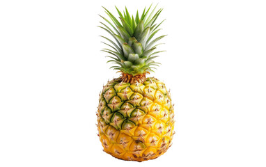 Savoring the Flavor of Pineapple On Transparent Background.
