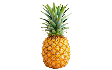 Refreshing with Juicy Pineapple On Transparent Background.