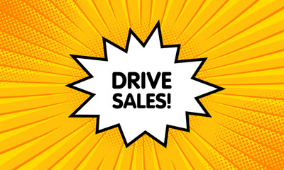 Drive sales sign. Flat style. Vector illustration