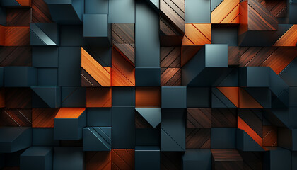 Geometric wooden design PC wallpaper