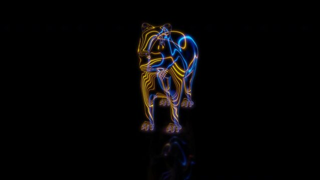 Rendering 3D animation, VISUAL EFFECTS Cartoon Capybara on a black background