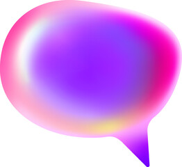 Speech bubble 3D, gradient