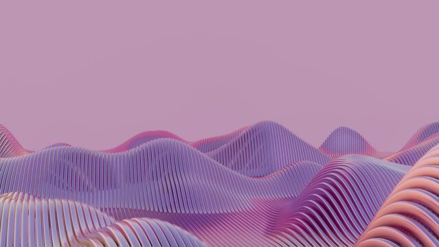 Waves of dynamic waveforms with effects, creating a visually rhythmic and harmonious composition
