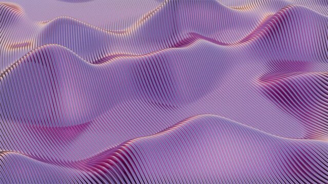 Waves of dynamic waveforms with effects, creating a visually rhythmic and harmonious composition