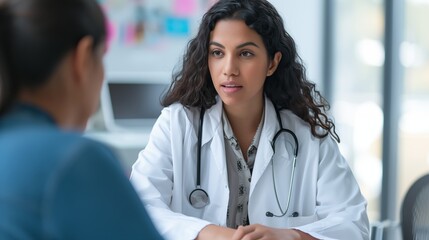 Female doctor provides valuable treatment advice to patients, delivering expert guidance and compassionate care to promote optimal health and well-being.