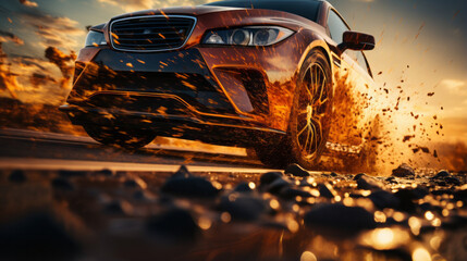 Daring Drive: A Thrilling Road Adventure with Vintage Cars, Trucks and Speedy Sports Vehicles!, generative AI