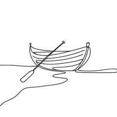 Line drawing style boat
