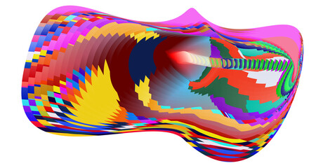 Obraz premium Colorful fluid geometric background with splashes for summer