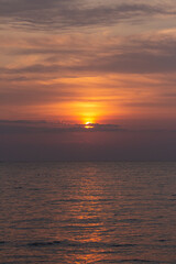 A beautiful dawn over the Black Sea in Odesa. Ukraine