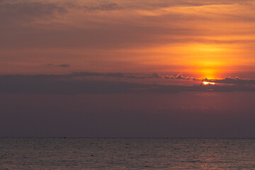 A beautiful dawn over the Black Sea in Odesa. Ukraine
