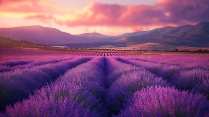 Rolgordijnen Plantation of lavender © Susca Life