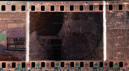Close-Up View Of An Old 35mm Vintage Film