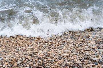 Rock beach. Relaxation and meditation concept