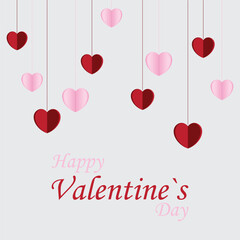 Valentine's Day. Festive original card, postcard, cover for Valentine's Day. Flat. Vector illustration
