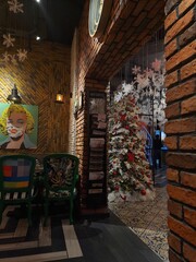 christmas tree in the town