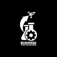 Abstract Initial Logo. White color isolated on Black  Background. Business Branding Logos. Flat Vector Logo Design Template Element icon.