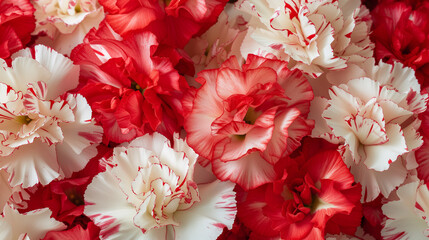 Pink and white carnations background