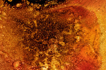 Close-up of burnt melted old photographic film