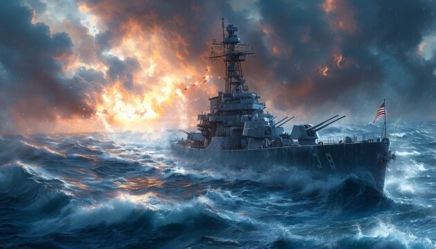 Warship Wednesday: Battleship USS Iowa Generative AI