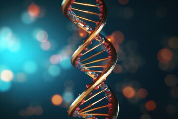 DNA test profiling. molecule 3d model. Chemistry, science, medicine background. Gene and genetics. Genetic code, abnormality. - obrazy, fototapety, plakaty