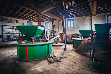 Fototapeta na wymiar The abandoned water mill