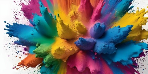 Bright dry paints. Holi festival. Multi-colored paint.