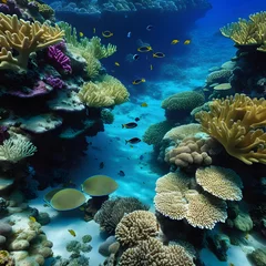 Selbstklebende Fototapeten Coral reef, ai-generatet © Dr. N. Lange