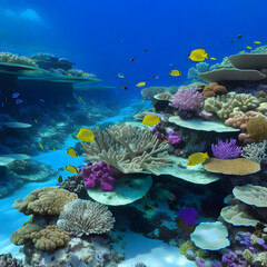 Naklejka na ściany i meble Coral reef, ai-generatet