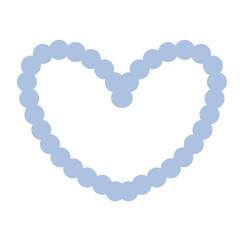 Heart icon in blue with a transparent center