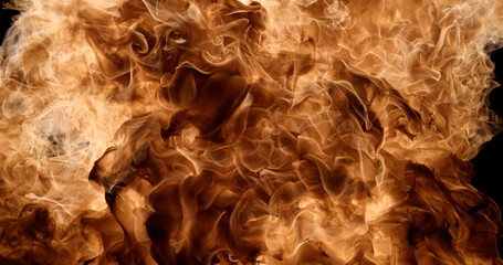 Big explosion close up fire