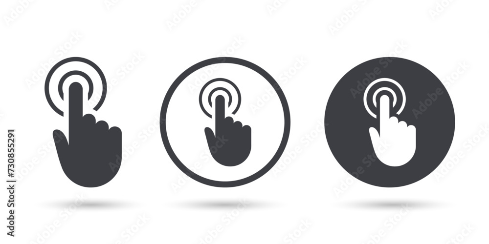 Poster hand cursor sign icon. hand pointer symbol. hand cursor buttons vector