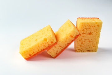 Dish sponge. Kitchen sponge on white background