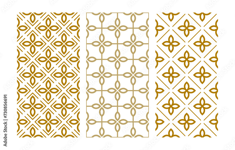 Poster seamless geometric pattern set , abstract pattern vector decorative graphic design wallpaper backgro