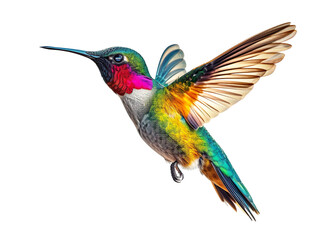 A Colorful hummingbird flying