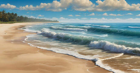 beach in the morning