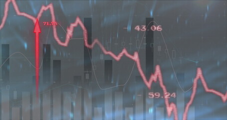Image of data processing over black background