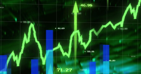 Image of data processing over black background